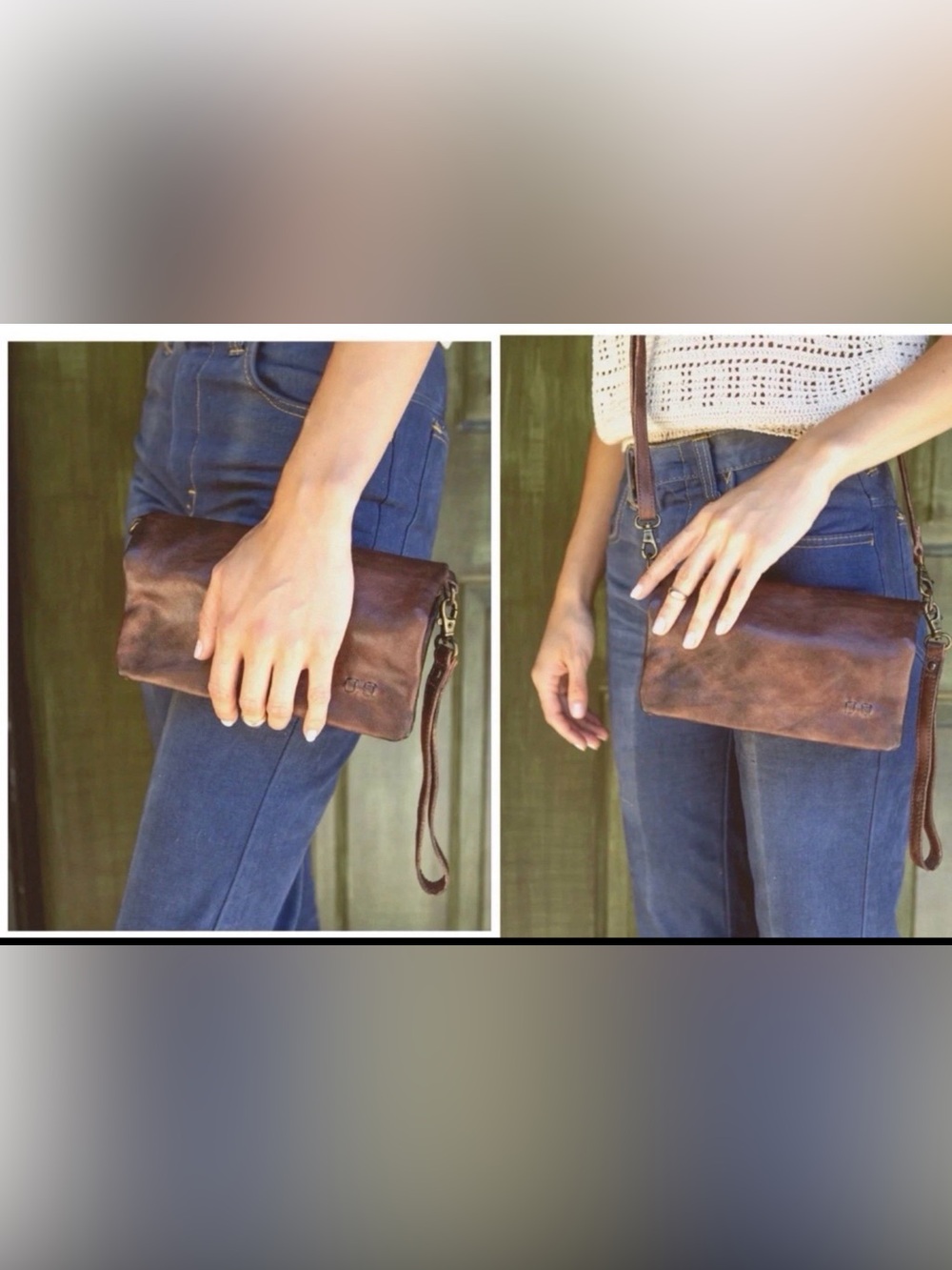 NWT Bed Stu Cadence Wallet Wristlet Crossbody Bag Teak Tiesta Di Moro Rustic 179 - Picture 14 of 14